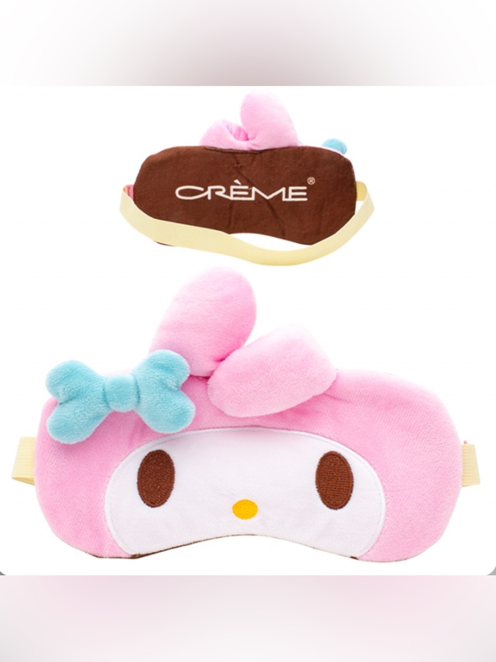 My Melody Plush Sleep Mask for Kids — Pink with Blue Bow
